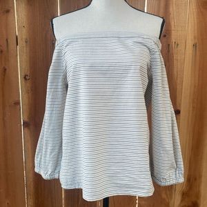 Madewell Jardin Striped Off-the-Shoulder Top Small
